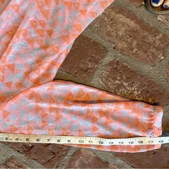 Sun Light Paris pink, orange & light blue flowy blouse - Picture 13 of 13